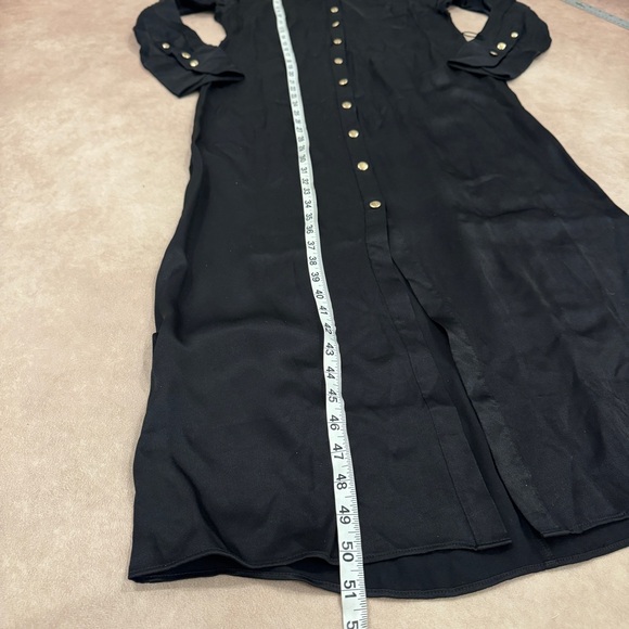 J. Crew Drapey shirtdress in luster crepe • size 8 • NWT • BU107 • black - Picture 5 of 7